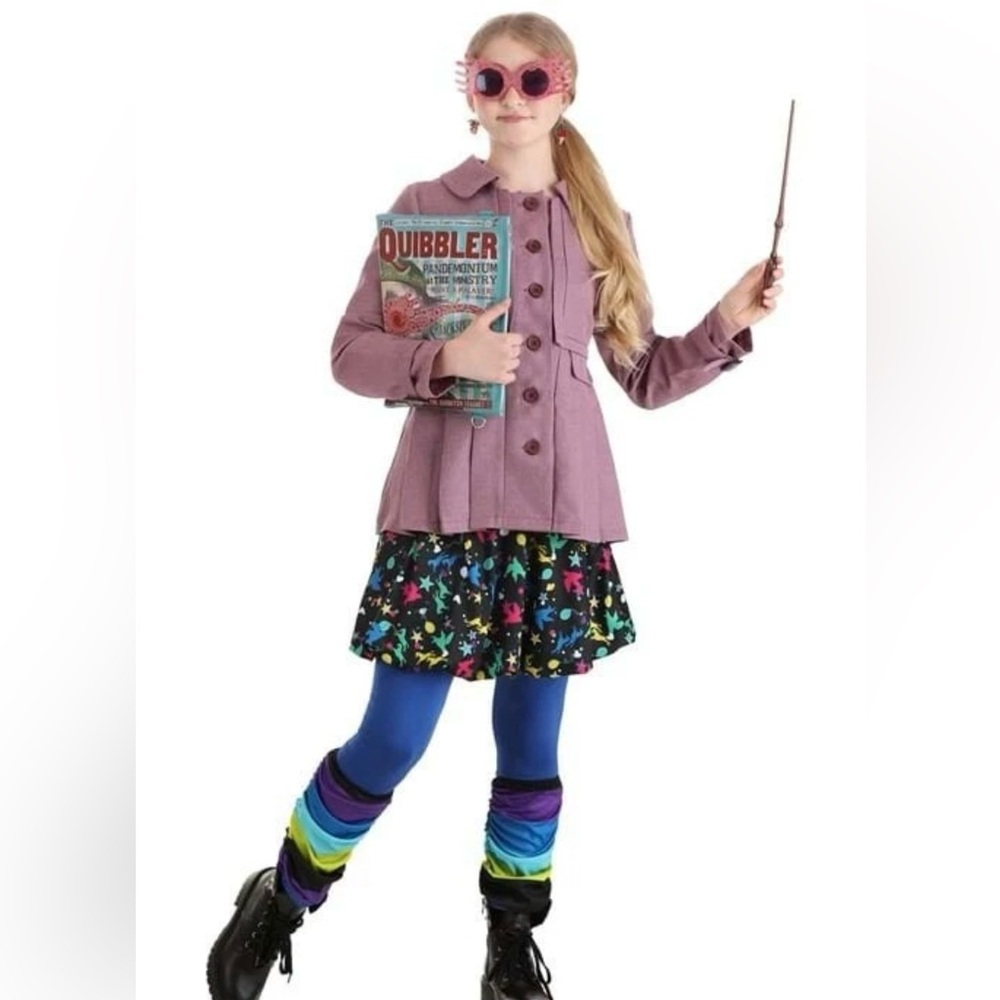 Harry Potter Luna Lovegood Jacket Kids S 6/6X Wizarding World Costume Purple